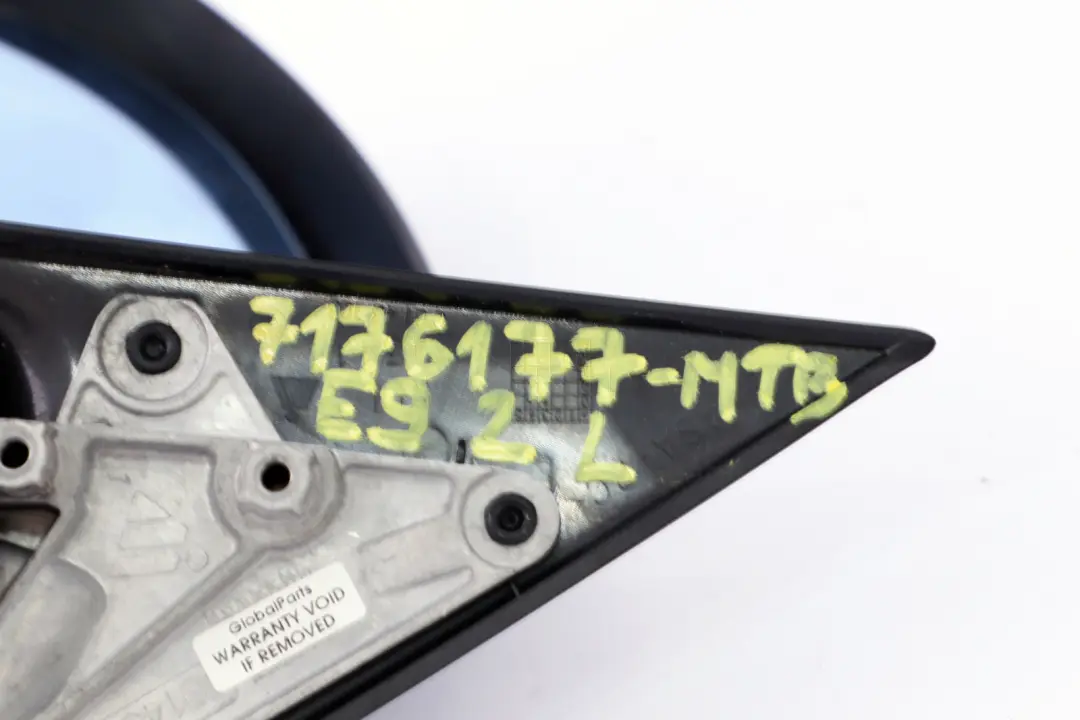 BMW 3 Series E92 E93 Power Fold Left Wing Mirror N/S Montegoblau Montego Blue - SKU rhd-7176177-MTB - Part number 7176177