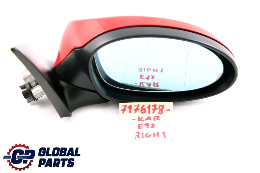 Fold Right Wing Mirror O/S Karmesinrot Crimson Red to BMW 3 Series E92 E93 Power with Part number 7176178 BMW 3 Series E92 E93 Power Fold Right Wing Mirror O/S Karmesinrot Crimson Red - SKU rhd-7176178-KAR - Part number 7176178