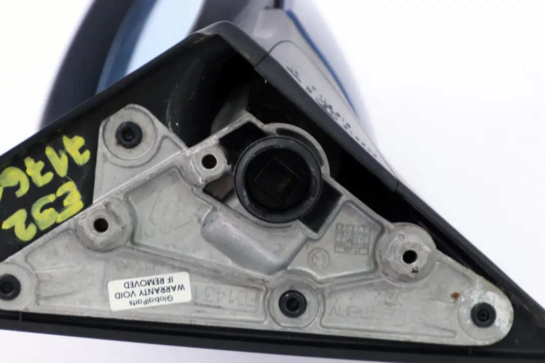 Fold Right Wing Mirror O/S Montegoblau Montego Blue to BMW 3 Series E92 E93 Power with Part number 7176178 BMW 3 Series E92 E93 Power Fold Right Wing Mirror O/S Montegoblau Montego Blue - SKU rhd-7176178-MTB - Part number 7176178