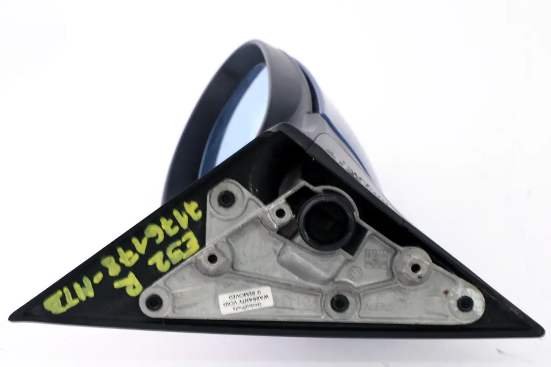 Fold Right Wing Mirror O/S Montegoblau Montego Blue to BMW 3 Series E92 E93 Power with Part number 7176178 BMW 3 Series E92 E93 Power Fold Right Wing Mirror O/S Montegoblau Montego Blue - SKU rhd-7176178-MTB - Part number 7176178