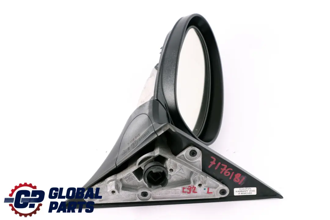 BMW 3 Series E92 E93 Auto Dip Power Fold Left Wing Mirror N/S Without Cover - SKU rhd-7176181 - Part number 7176181