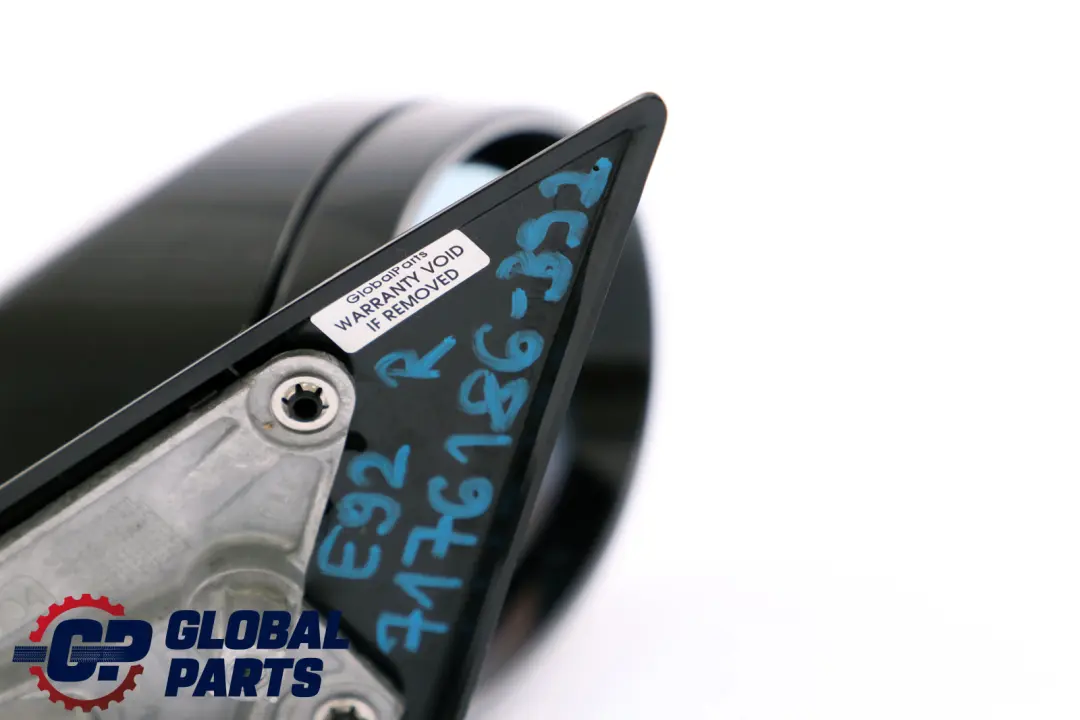 Right Wing Mirror High Gloss O/S Black Sapphire to BMW 3 Series 2 E92 E93 M Sport with Part number 7176186 BMW 3 Series 2 E92 E93 M Sport Right Wing Mirror High Gloss O/S Black Sapphire - SKU rhd-7176186-BS2 - Part number 7176186