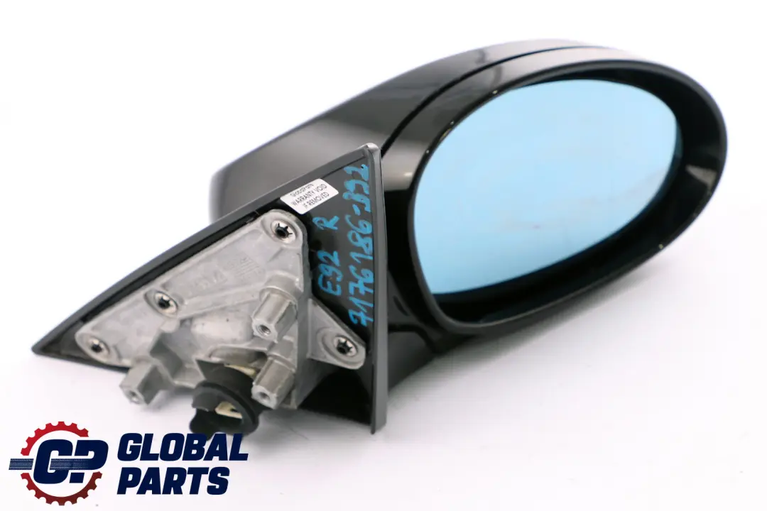 BMW 3 Series 2 E92 E93 M Sport Right Wing Mirror High Gloss O/S Black Sapphire - SKU rhd-7176186-BS2 - Part number 7176186