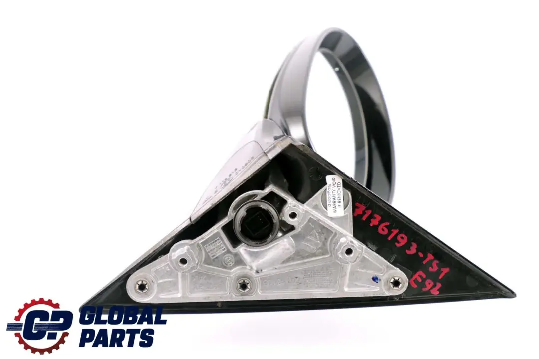 BMW 3 Series E92 Power Fold Left N/S Wing Mirror High Gloss Titansilber Silver - SKU rhd-7176193-TS1 - Part number 7176193