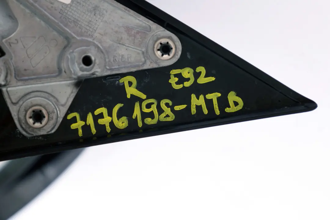 High Gloss Power Fold Auto Dip Right Mirror O/S Montego Blue to BMW 3 Series E92 with Part number 7176198 BMW 3 Series E92 High Gloss Power Fold Auto Dip Right Mirror O/S Montego Blue - SKU rhd-7176198-MTB - Part number 7176198