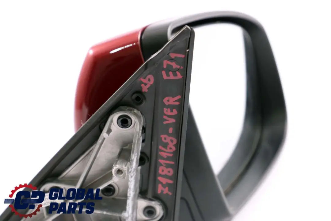 Outside Right Wing Mirror O/S Vermilionrot Vermilion Red A82 to BMW X6 Series E71 with Part number 7181168 BMW X6 Series E71 Outside Right Wing Mirror O/S Vermilionrot Vermilion Red A82 - SKU rhd-7181168-VER - Part number 7181168
