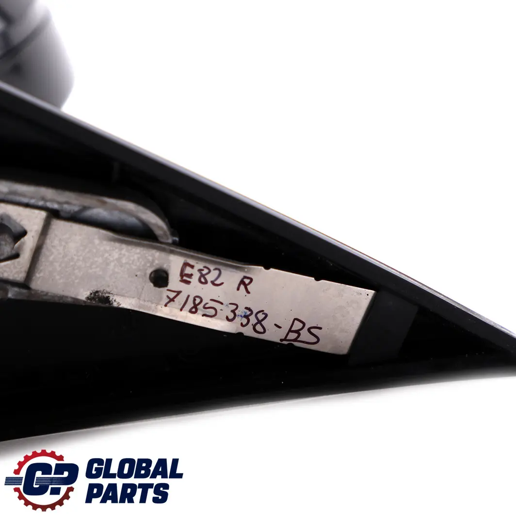Fold Memory Dip Right Wing Mirror O/S Black Sapphire to BMW E81 E82 M Sport Power with Part number 7185338 BMW E81 E82 M Sport Power Fold Memory Dip Right Wing Mirror O/S Black Sapphire - SKU rhd-7185338-BS - Part number 7185338