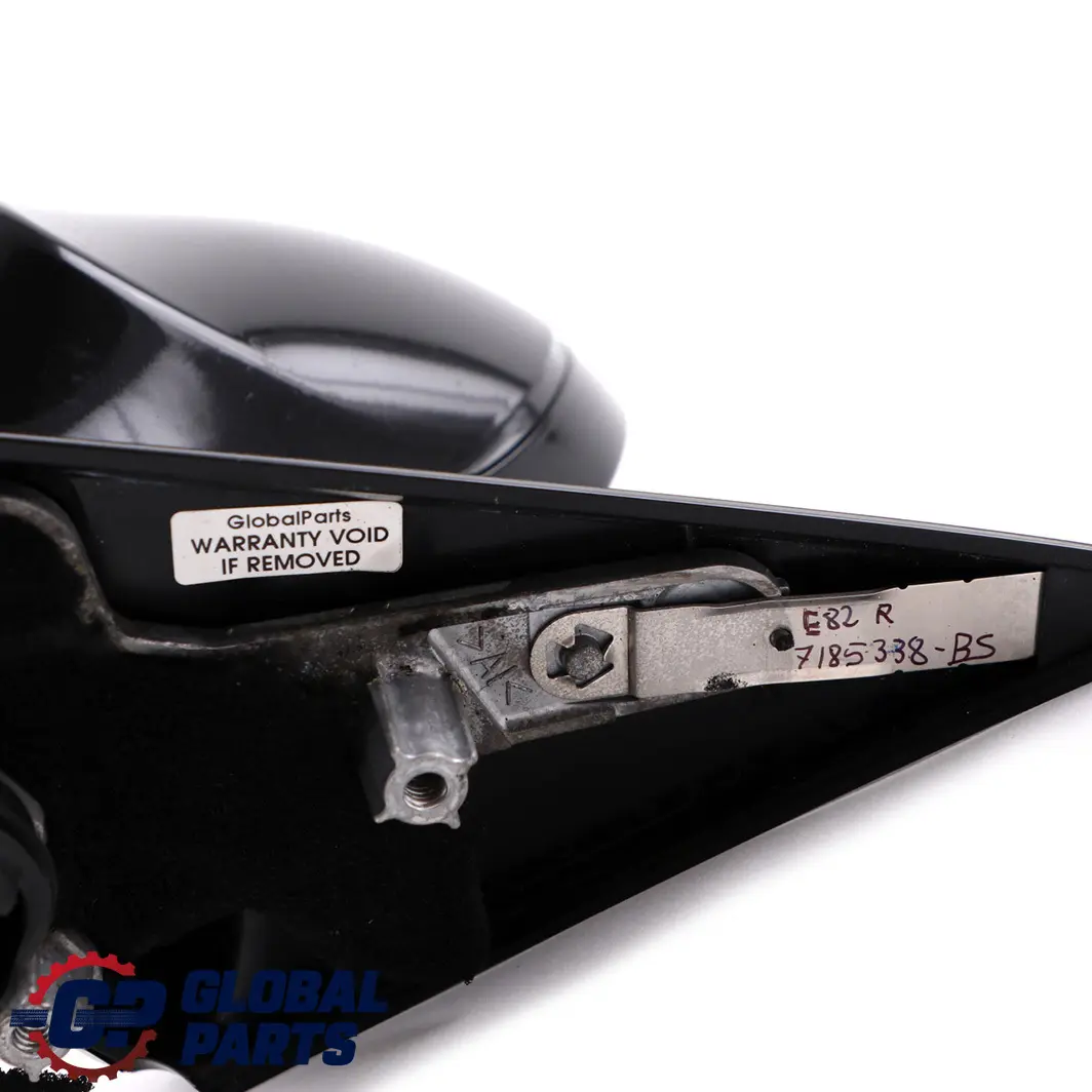 Fold Memory Dip Right Wing Mirror O/S Black Sapphire to BMW E81 E82 M Sport Power with Part number 7185338 BMW E81 E82 M Sport Power Fold Memory Dip Right Wing Mirror O/S Black Sapphire - SKU rhd-7185338-BS - Part number 7185338