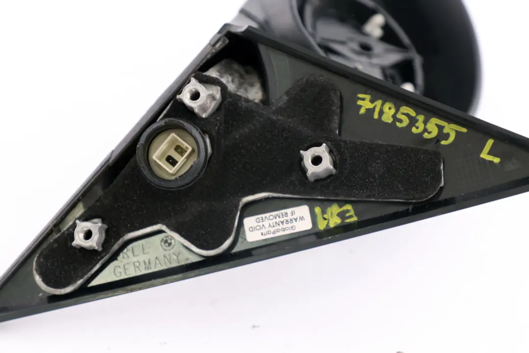 Heated Left Wing Mirror Base With Motor N/S 5 Pins to BMW 1 Series E81 E82 E88 with Part number 7185355 BMW 1 Series E81 E82 E88 Heated Left Wing Mirror Base With Motor N/S 5 Pins - SKU rhd-7185355 - Part number 7185355