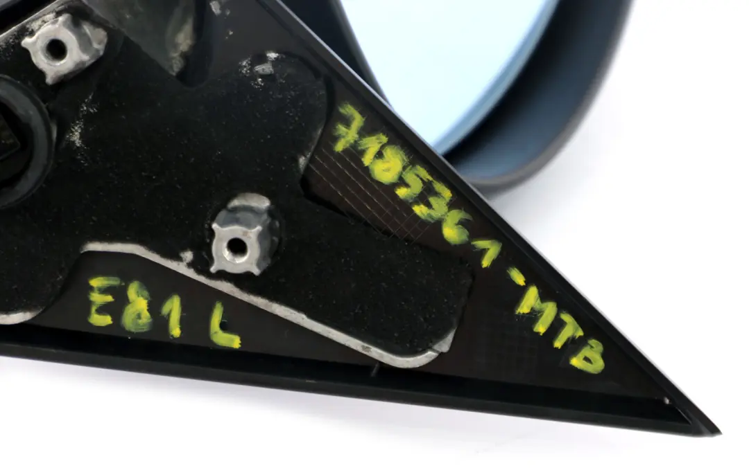 Left Wing Mirror N/S Montegoblau Blue Metallic A51 to BMW 1 Series E81 E82 E88 with Part number 7185361 BMW 1 Series E81 E82 E88 Left Wing Mirror N/S Montegoblau Blue Metallic A51 - SKU rhd-7185361-MTB - Part number 7185361