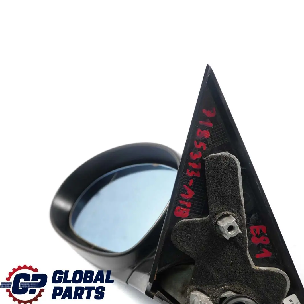 BMW 1 E81 E88 Power Fold Heated Left Wing Mirror N/S Montegoblau Blue - SKU rhd-7185373-MTB - Part number 7185373
