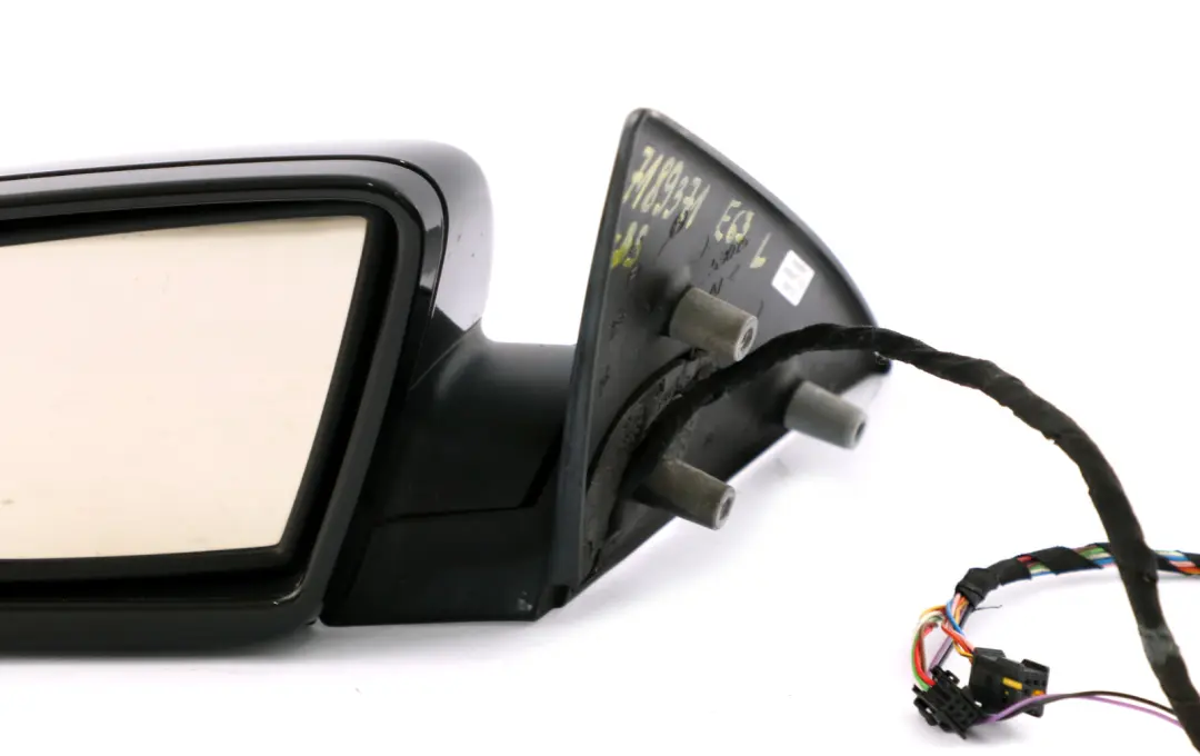 BMW 6 Series E63 E64 Auto Dip High Gloss Left Wing Mirror N/S Black Sapphire - SKU rhd-7189371-BS - Part number 7189371
