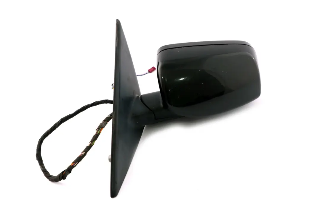 BMW 6 Series E63 E64 Auto Dip High Gloss Left Wing Mirror N/S Black Sapphire - SKU rhd-7189371-BS - Part number 7189371
