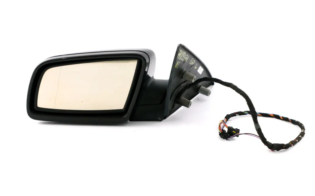 BMW 6 Series E63 E64 Auto Dip High Gloss Left Wing Mirror N/S Black Sapphire - SKU rhd-7189371-BS - Part number 7189371