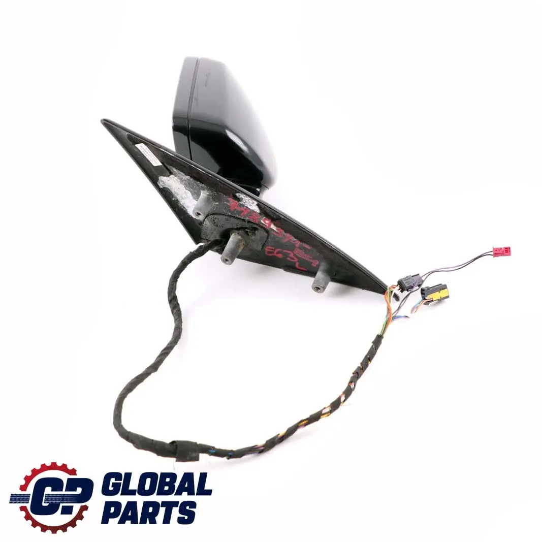 BMW 6 Series E63 E64 1 Auto Dip High Gloss Left Wing Mirror N/S Black Sapphire - SKU rhd-7189371-BS1 - Part number 7189371
