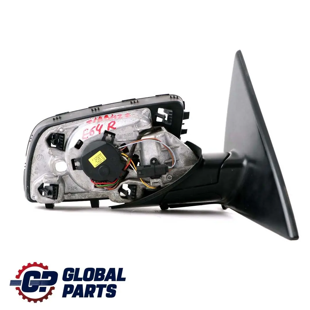 BMW 6 Series E63 E64 Auto Dip Right Heated Base Wing Mirror O/S Black - SKU rhd-7189422 - Part number 7189422