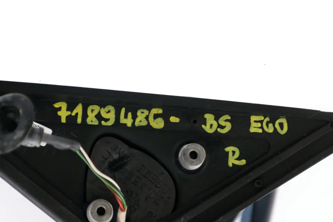 BMW 5 Series E60 E61 Heated Right Wing Mirror O/S Black Sapphire Metallic 475 - SKU rhd-7189486-BS - Part number 7189486