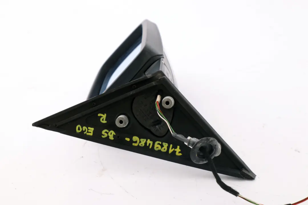 Heated Right Wing Mirror O/S Black Sapphire Metallic 475 to BMW 5 Series E60 E61 with Part number 7189486 BMW 5 Series E60 E61 Heated Right Wing Mirror O/S Black Sapphire Metallic 475 - SKU rhd-7189486-BS - Part number 7189486