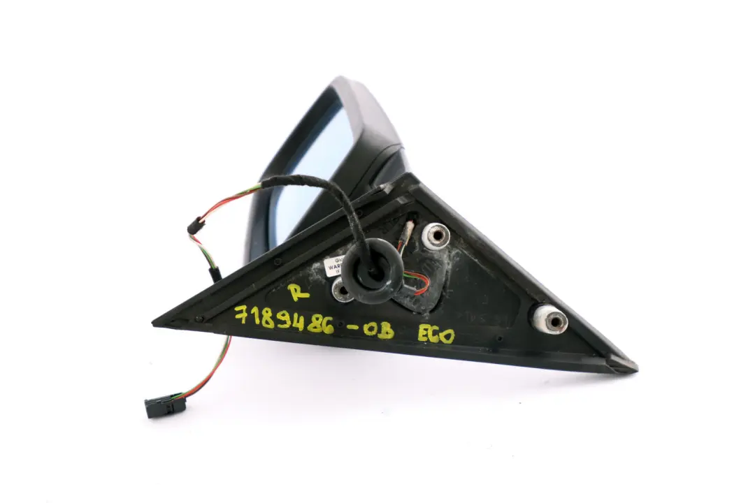 Heated Right Wing Mirror O/S Orientblau Orient Blue 317 to BMW 5 Series E60 E61 with Part number 7189486 BMW 5 Series E60 E61 Heated Right Wing Mirror O/S Orientblau Orient Blue 317 - SKU rhd-7189486-OB - Part number 7189486