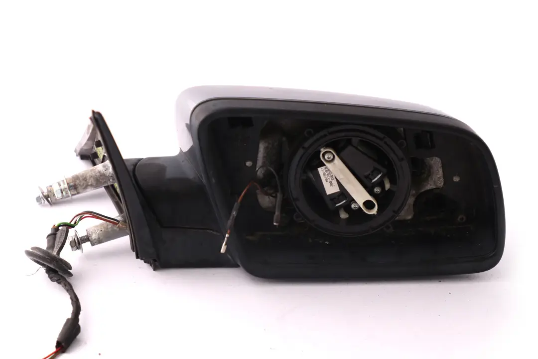BMW 5 Series E60 E61 Heated Right Wing Mirror O/S Silbergrau Silver Grey A08 - SKU rhd-7189486-SBG - Part number 7189486