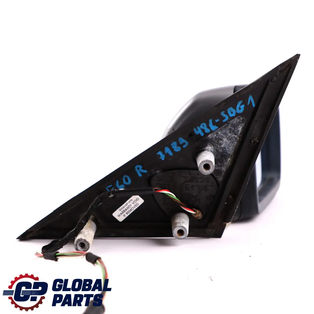 BMW 5 Series 1 E60 E61 Heated Right Wing Mirror O/S Silbergrau Silver Grey A08 - SKU rhd-7189486-SBG1 - Part number 7189486