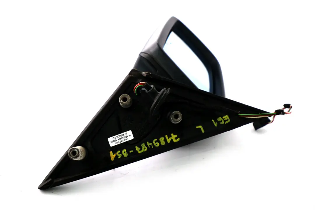 BMW 5 Series 1 E60 E61 Heated Left Wing Mirror N/S Black Sapphire Metallic 475 - SKU rhd-7189487-BS1 - Part number 7189487