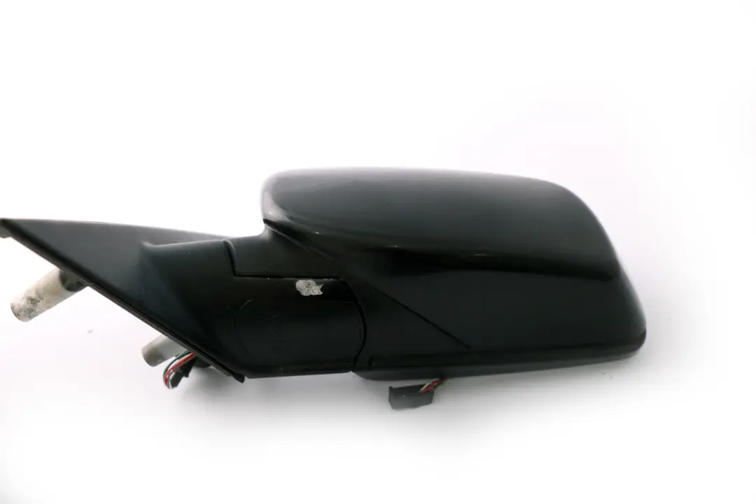 BMW 5 Series 1 E60 E61 Heated Left Wing Mirror N/S Black Sapphire Metallic 475 - SKU rhd-7189487-BS1 - Part number 7189487