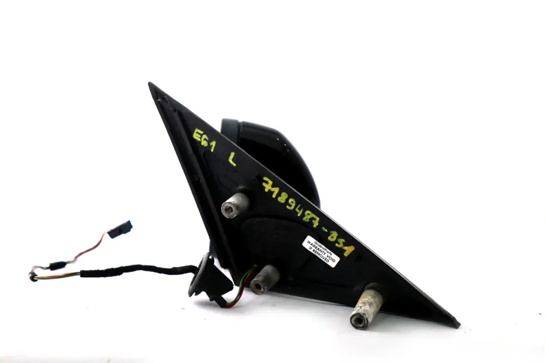 BMW 5 Series 1 E60 E61 Heated Left Wing Mirror N/S Black Sapphire Metallic 475 - SKU rhd-7189487-BS1 - Part number 7189487