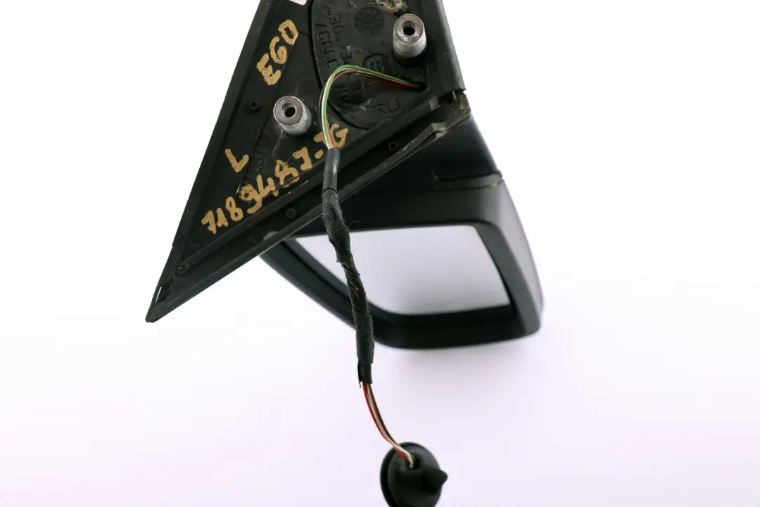 Heated Left Wing Mirror N/S Tiefgruen Deep Green - A43 to BMW 5 Series E60 E61 LCI with Part number 7189573 BMW 5 Series E60 E61 LCI Heated Left Wing Mirror N/S Tiefgruen Deep Green - A43 - SKU rhd-7189573-TG - Part number 7189573