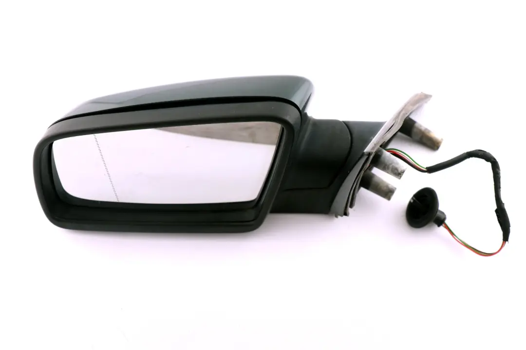 BMW 5 Series E60 E61 LCI Heated Left Wing Mirror N/S Tiefgruen Deep Green - A43 - SKU rhd-7189573-TG - Part number 7189573