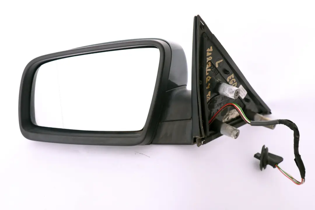 Heated Left Wing Mirror N/S Tiefgruen Deep Green - A43 to BMW 5 Series E60 E61 LCI with Part number 7189573 BMW 5 Series E60 E61 LCI Heated Left Wing Mirror N/S Tiefgruen Deep Green - A43 - SKU rhd-7189573-TG - Part number 7189573
