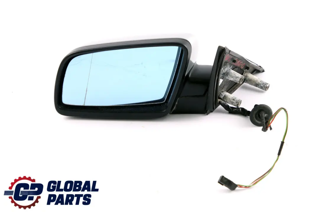 BMW 5 Series E60 E61 Heated Left Wing Mirror N/S Titansilber Titanium Silver - SKU rhd-7189487-TS - Part number 7189487