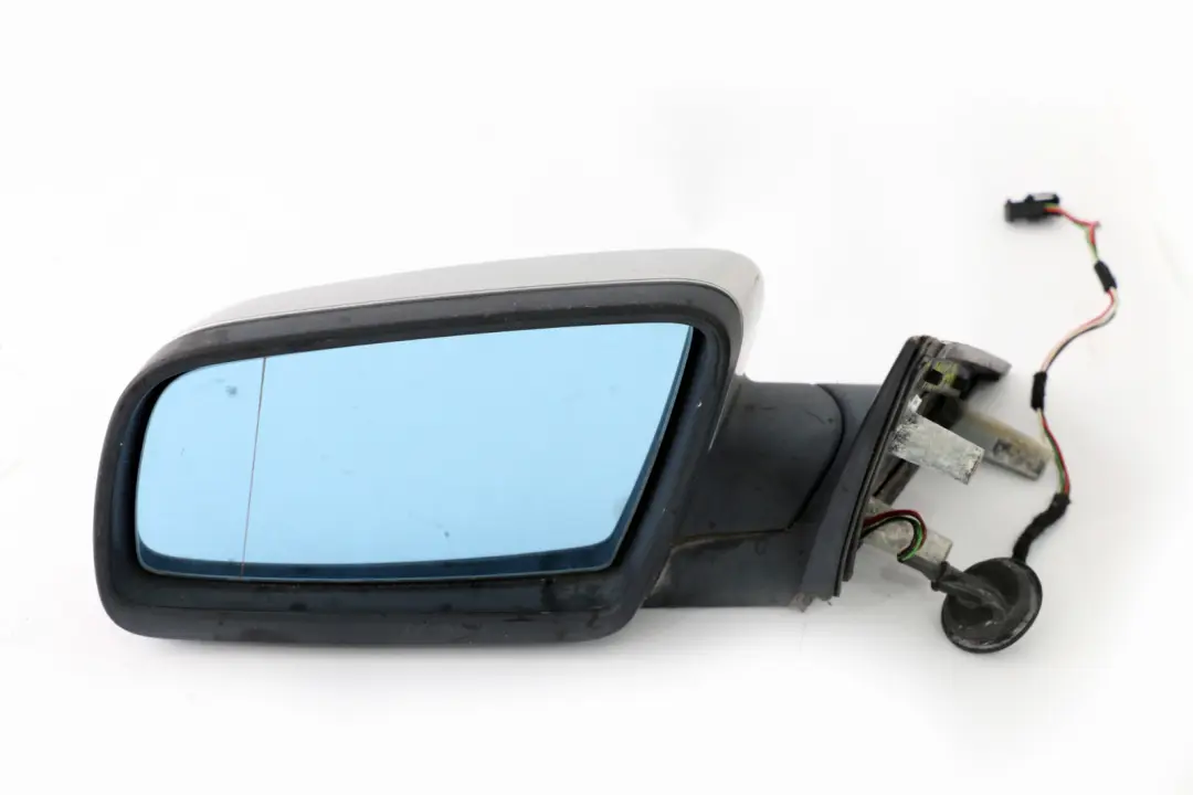 BMW 5 Series 1 E60 E61 Heated Left Wing Mirror N/S Titansilber Titanium Silver - SKU rhd-7189487-TS1 - Part number 7189487