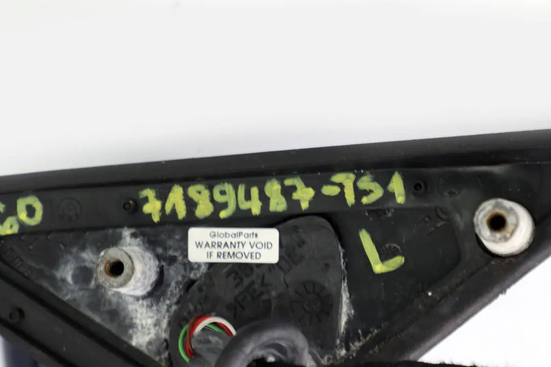 BMW 5 Series 1 E60 E61 Heated Left Wing Mirror N/S Titansilber Titanium Silver - SKU rhd-7189487-TS1 - Part number 7189487