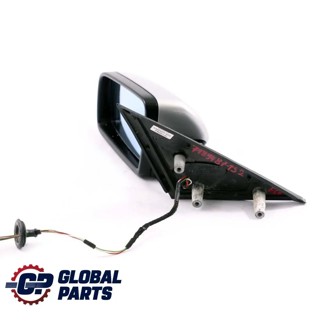 BMW 5 Series 2 E60 E61 Heated Left Wing Mirror N/S Titansilber Titanium Silver - SKU rhd-7189487-TS2 - Part number 7189487