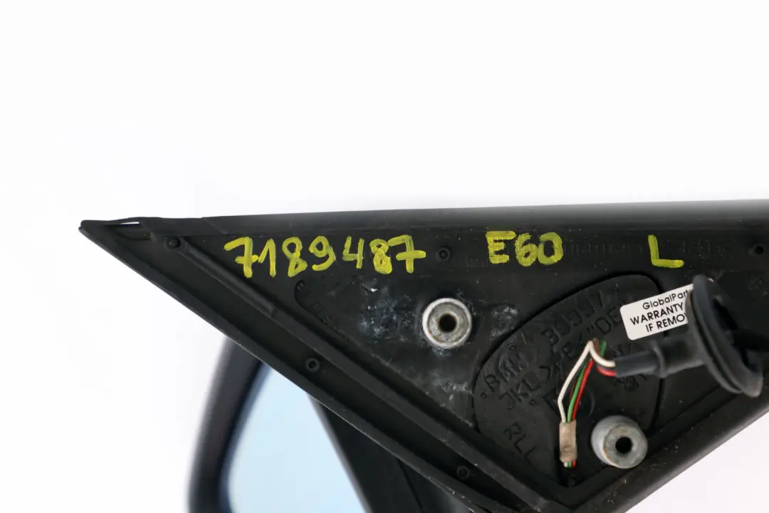 BMW 5 Series E60 E61 Heated Left Wing Mirror Without Cover N/S - SKU rhd-7189487 - Part number 7189487