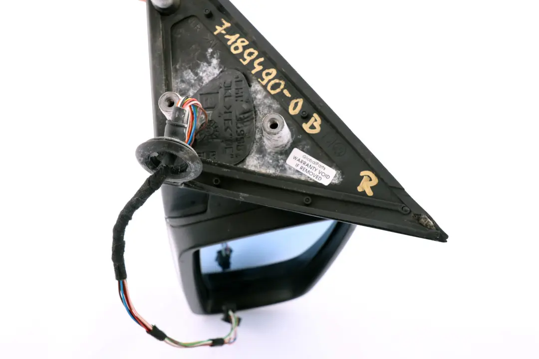 BMW 5 Series E60 E61 Heated Right Wing Mirror O/S Orientblau Orient Blue - SKU rhd-7189490-OB - Part number 7189490