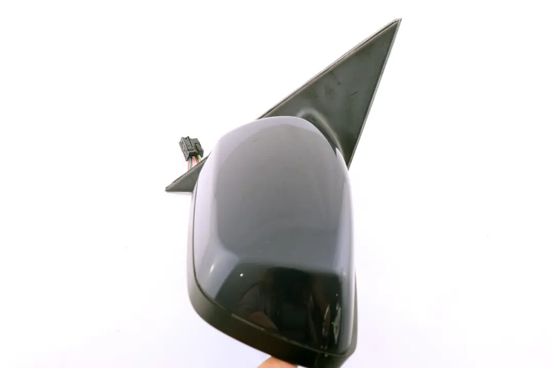 BMW 5 Series E60 E61 Heated Right Wing Mirror O/S Orientblau Orient Blue - SKU rhd-7189490-OB - Part number 7189490