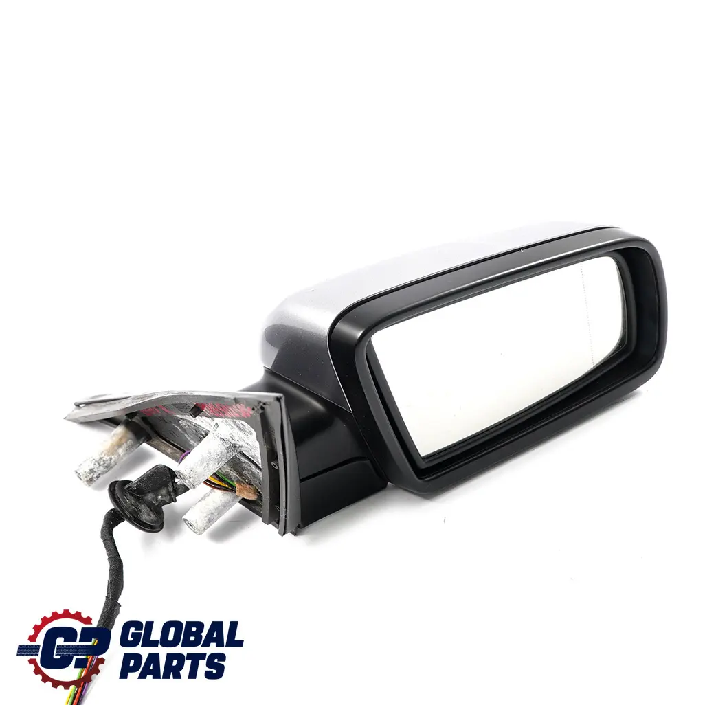 BMW 5 E60 E61 Auto Dip Power Fold Right Wing Mirror O/S Silbergrau Silver Grey - SKU rhd-7189502-SBG - Part number 7189502