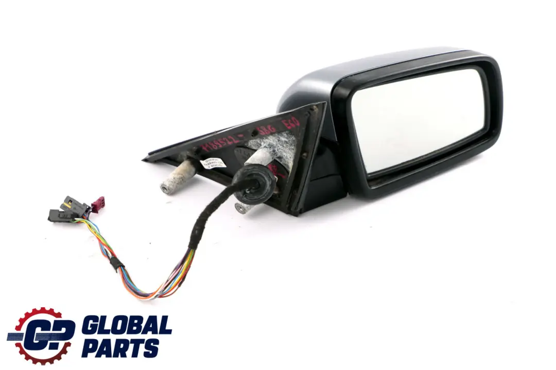 BMW 5 Series E60 E61 Auto Dip Right Wing Mirror O/S Silbergrau Silver Grey A08 - SKU rhd-7189522-SBG - Part number 7189522