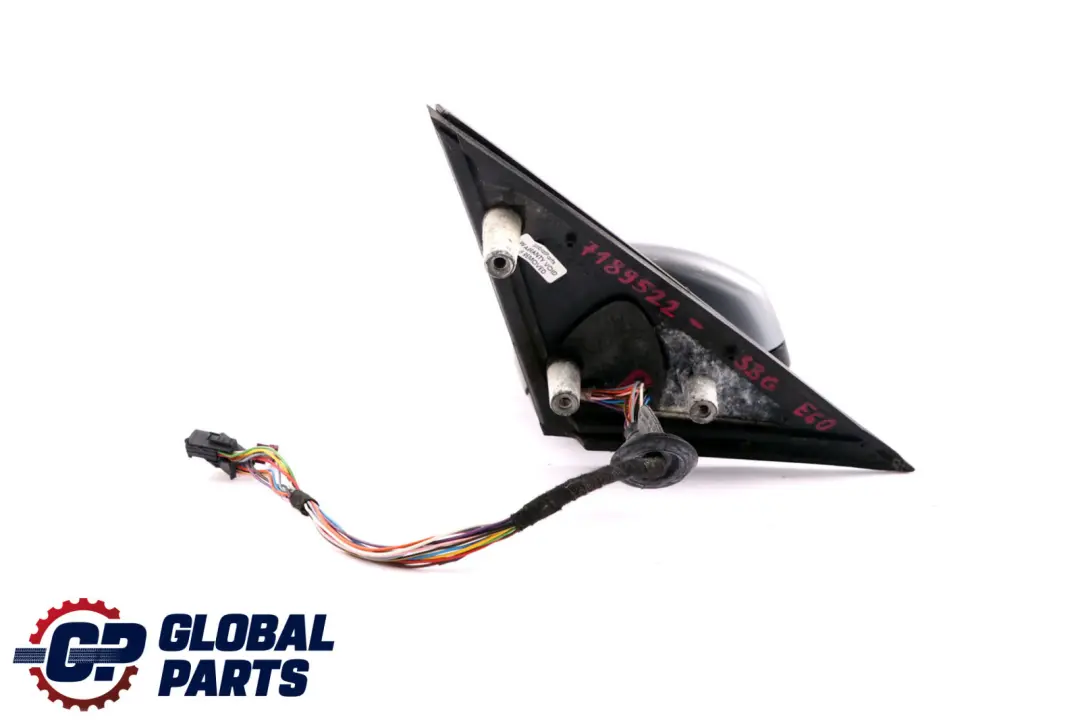 BMW 5 Series E60 E61 Auto Dip Right Wing Mirror O/S Silbergrau Silver Grey A08 - SKU rhd-7189522-SBG - Part number 7189522