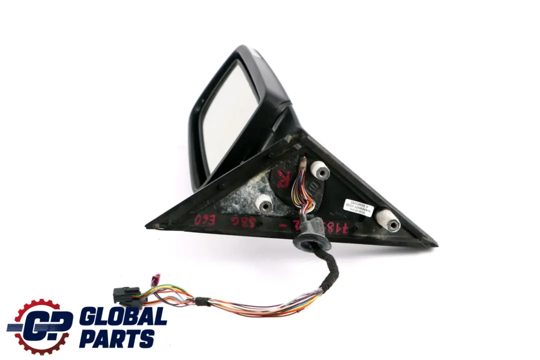 BMW 5 Series E60 E61 Auto Dip Right Wing Mirror O/S Silbergrau Silver Grey A08 - SKU rhd-7189522-SBG - Part number 7189522