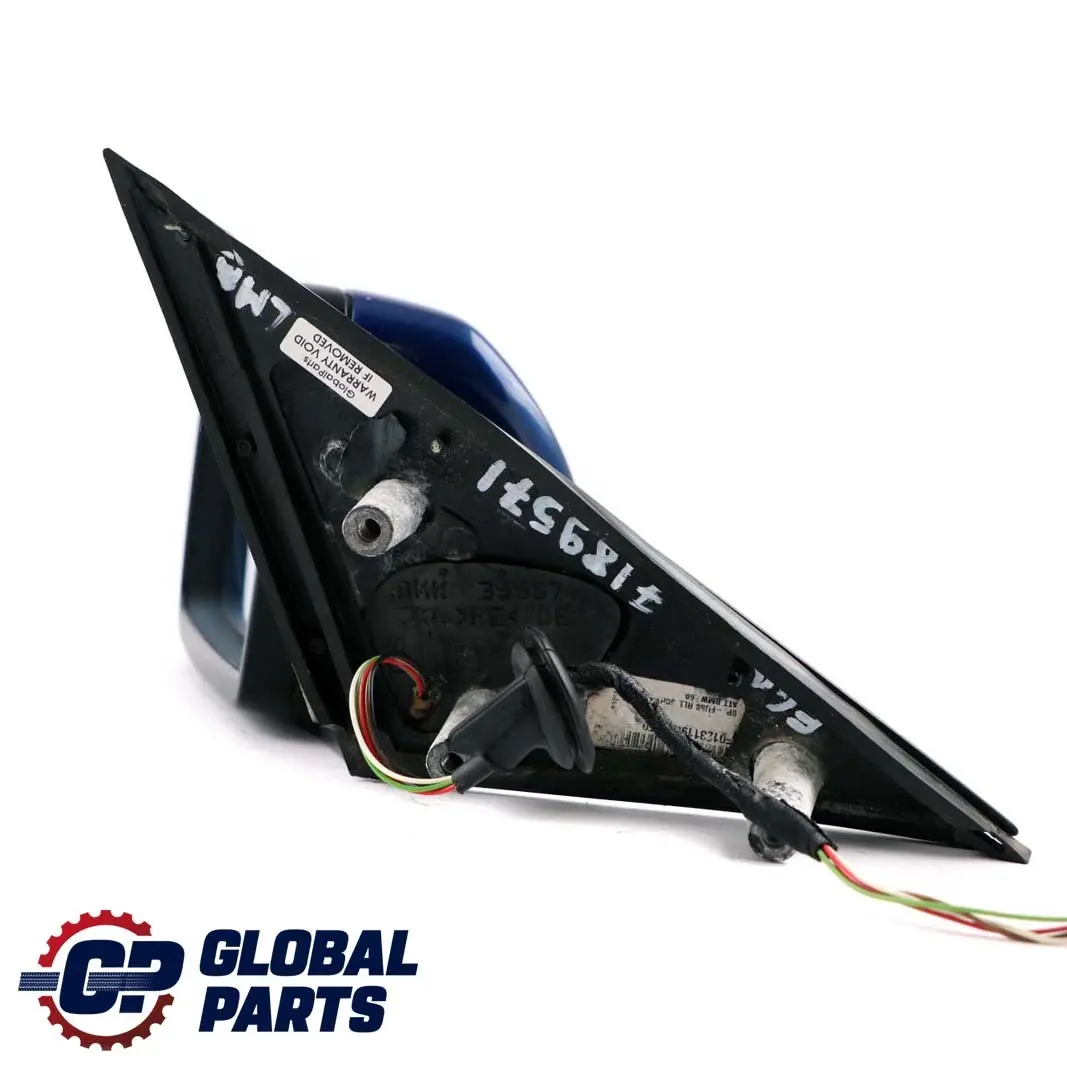 Heated Left Wing Mirror N/S Le Mans Blau Blue 381 to BMW 5 Series E60 E61 LCI with Part number 7189571 BMW 5 Series E60 E61 LCI Heated Left Wing Mirror N/S Le Mans Blau Blue 381 - SKU rhd-7189571-LMB - Part number 7189571