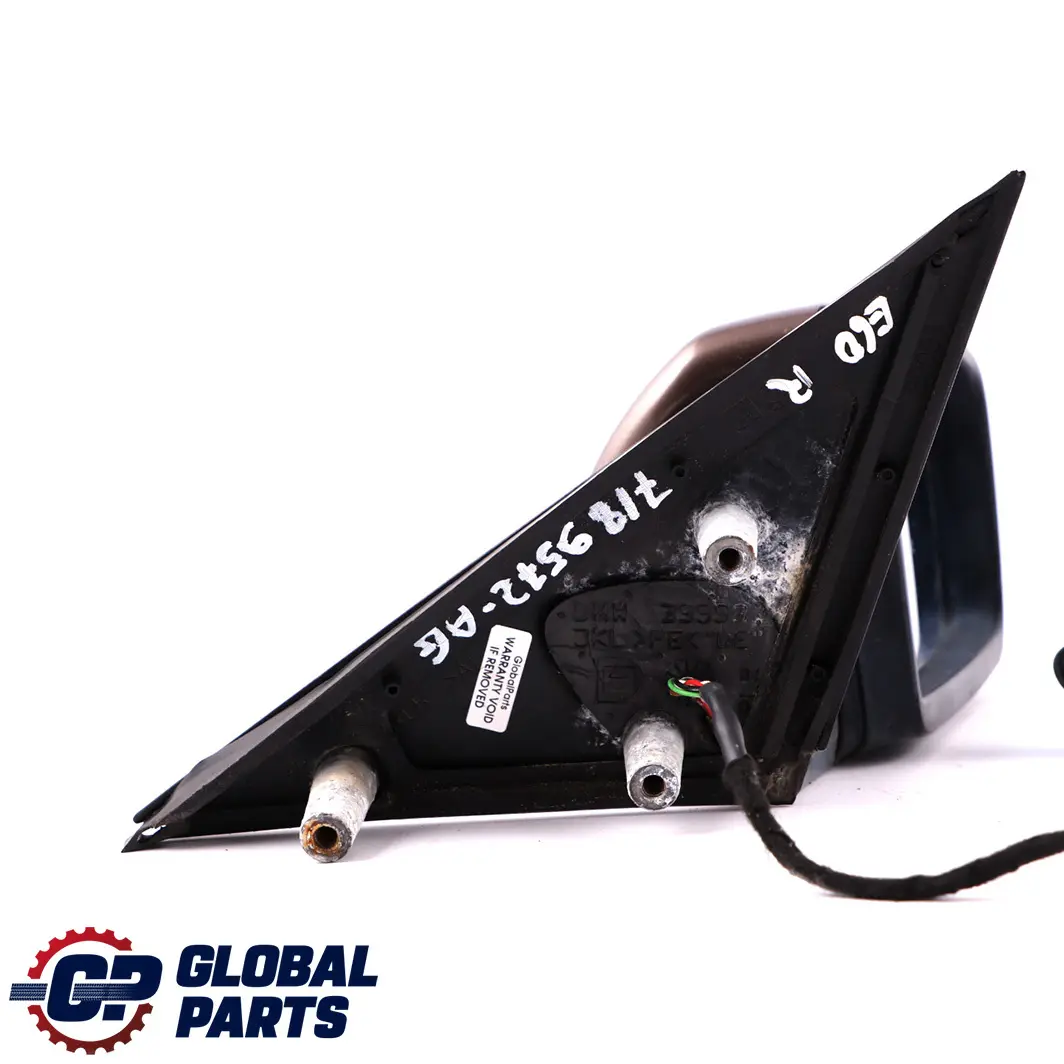 BMW 5 E60 E61 LCI Heated Right Wing Mirror O/S Amethystgrau Metallic A09 Grey - SKU rhd-7189572-AG - Part number 7189572