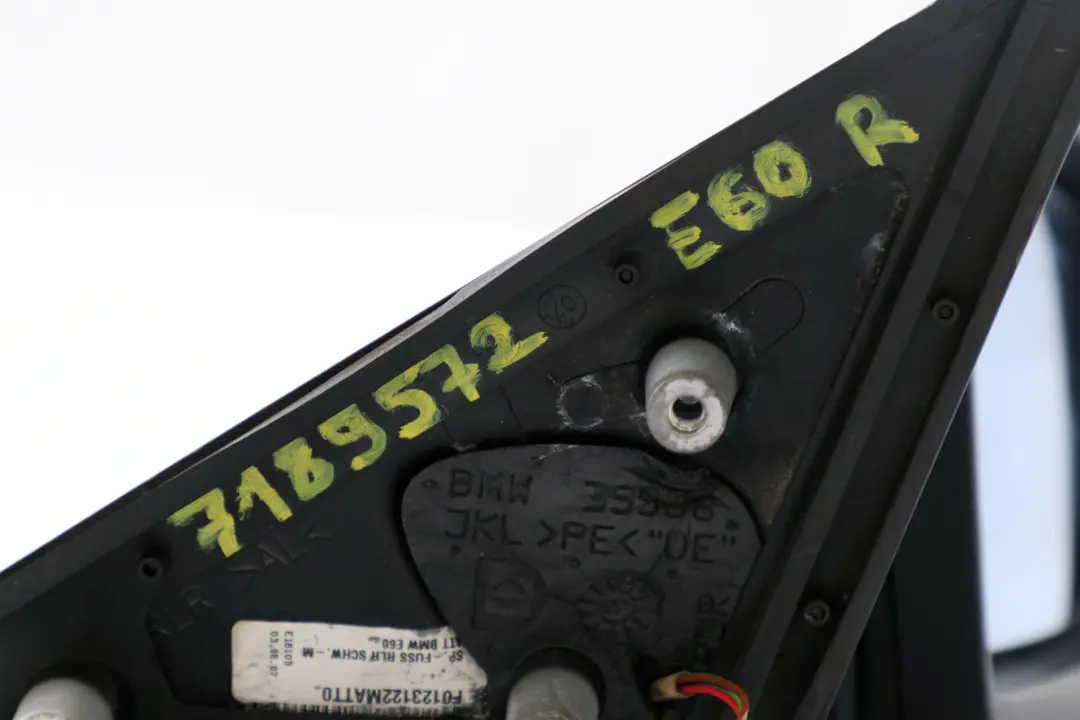 Outside Heated Right Base Wing Mirror O/S With Glass to BMW 5 Series E60 E61 LCI with Part number 7189572 BMW 5 Series E60 E61 LCI Outside Heated Right Base Wing Mirror O/S With Glass - SKU rhd-7189572 - Part number 7189572