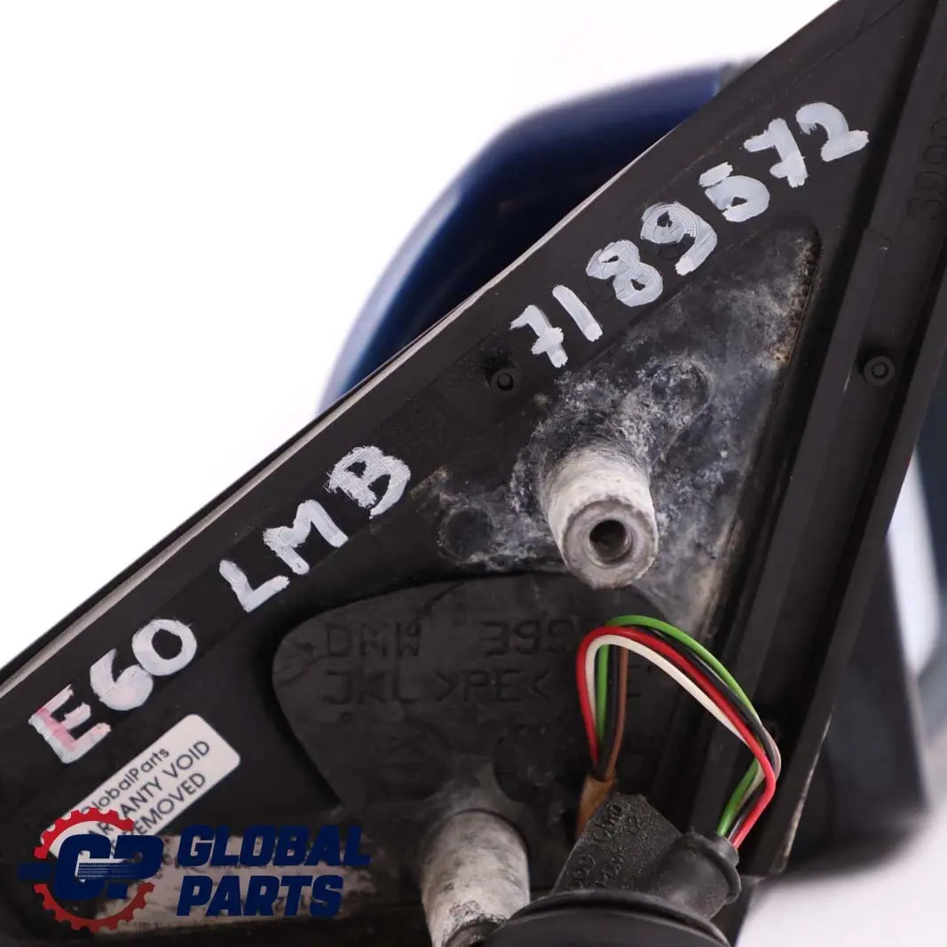 Heated Right Wing Mirror O/S Le Mans Blau Blue 381 to BMW 5 Series E60 E61 LCI with Part number 7189572 BMW 5 Series E60 E61 LCI Heated Right Wing Mirror O/S Le Mans Blau Blue 381 - SKU rhd-7189572-LMB - Part number 7189572