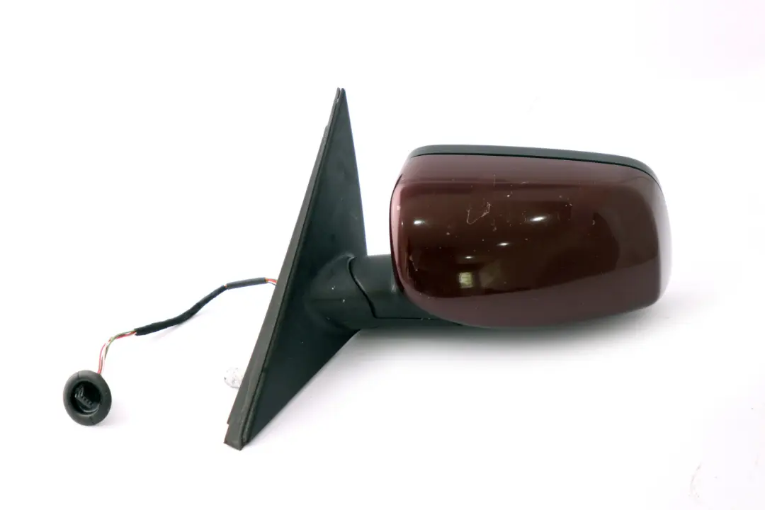 Heated Left Wing Mirror N/S Barberarot Barbera Red A39 to BMW 5 Series E60 E61 LCI with Part number 7189573 BMW 5 Series E60 E61 LCI Heated Left Wing Mirror N/S Barberarot Barbera Red A39 - SKU rhd-7189573-BAR - Part number 7189573