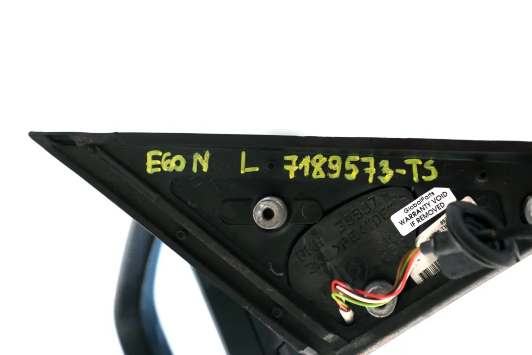 BMW 5 Series E60 E61 LCI Heated Left Wing Mirror N/S Titansilber Titan Silver - SKU rhd-7189573-TS - Part number 7189573