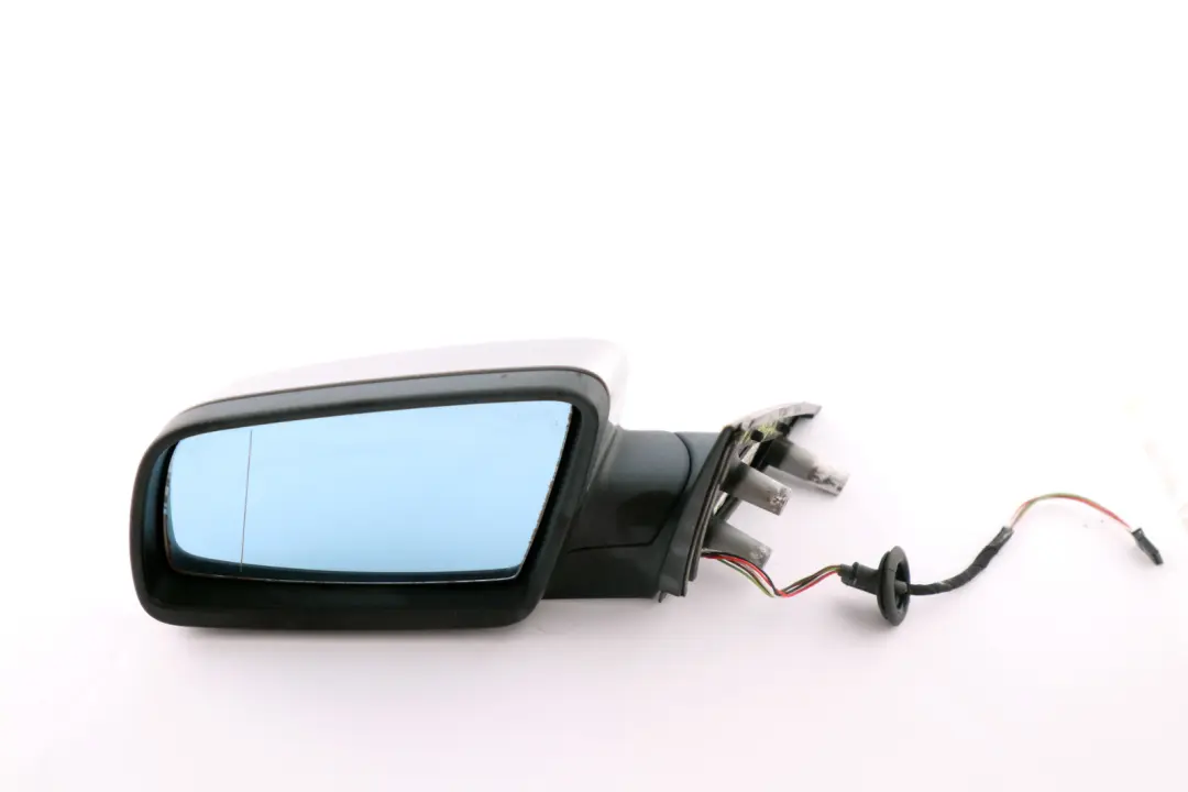 BMW 5 Series E60 E61 LCI Heated Left Wing Mirror N/S Titansilber Titan Silver - SKU rhd-7189573-TS - Part number 7189573