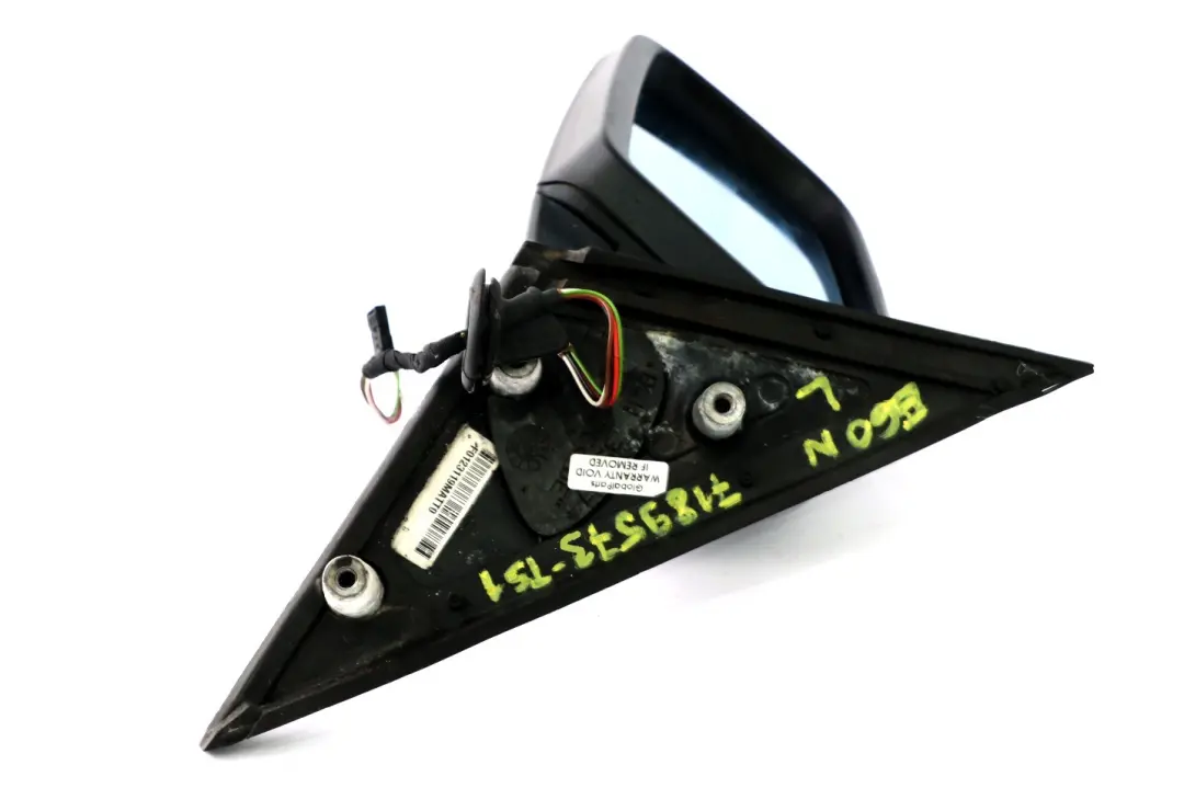 Heated Left Wing Mirror N/S Titansilber Titan Silver to BMW 5 Series 1 E60 E61 LCI with Part number 7189573 BMW 5 Series 1 E60 E61 LCI Heated Left Wing Mirror N/S Titansilber Titan Silver - SKU rhd-7189573-TS1 - Part number 7189573